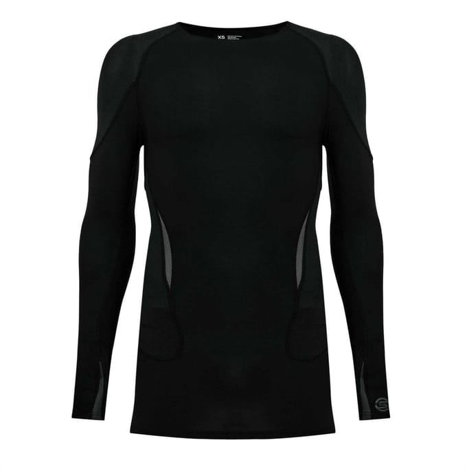 Skins Heren G400 Plain Performance-shirt met lange mouwen (Zwart/Grijs)