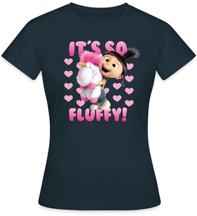 Minions Agnes It's So Fluffy Pink Met Eenhoorn T-Shirt Dames