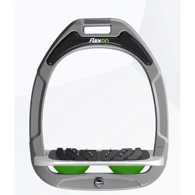 Verstelbare Ultra Grip Aluminium/Wit/Groen stijgbeugels Flex-On Green Composite