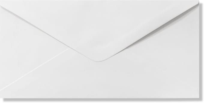 25 Luxe EA 5/6 Enveloppen - DIN Lang 11x22cm - DL Wit - 110 Grams - 110x220mm - Puntklepsluiting