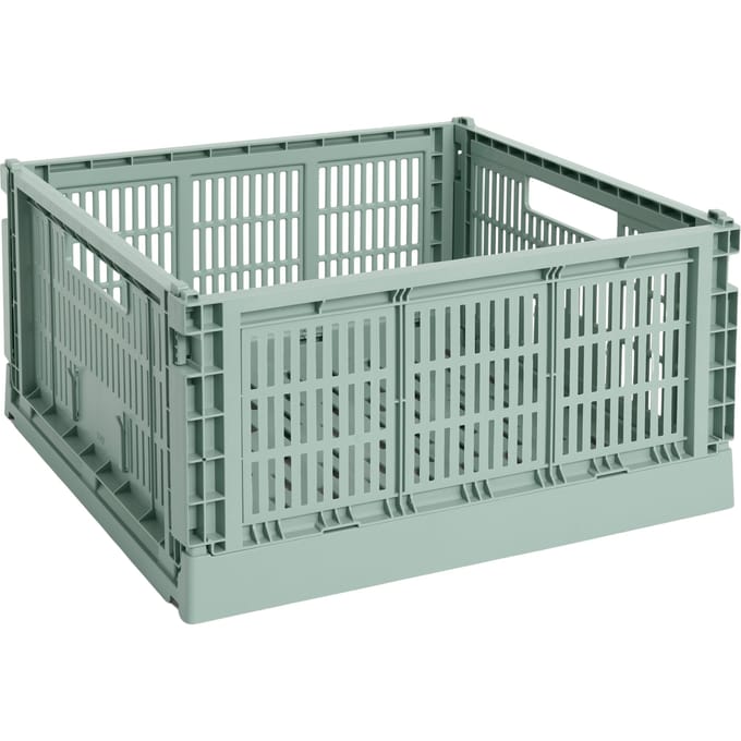 HAY Kleur Krat Mand Groot Vierkant - HAYCrateSageGreen
