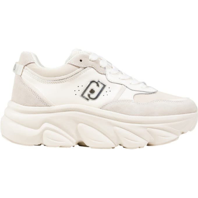 Slip-On Sporty Faux Leather Sneakers Wo - White