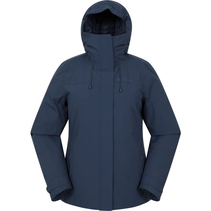 Mountain Warehouse Dames Mallory Korte Waterdichte Gevoerde Jas (Blauw)