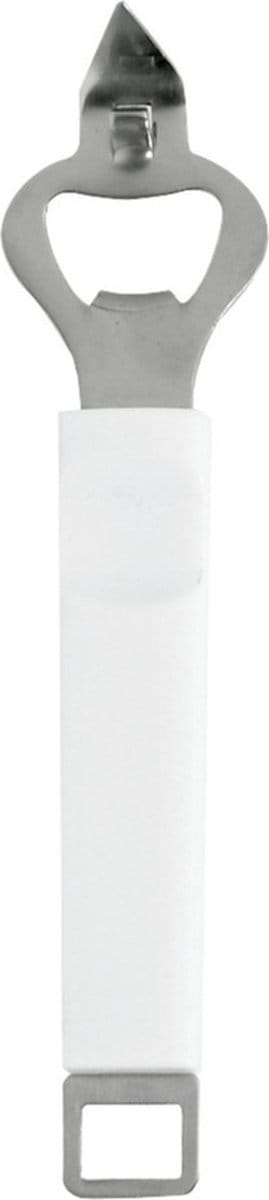 Flesopener wit van RVS 17 cm - Flessenopener - Bierflesjes openen