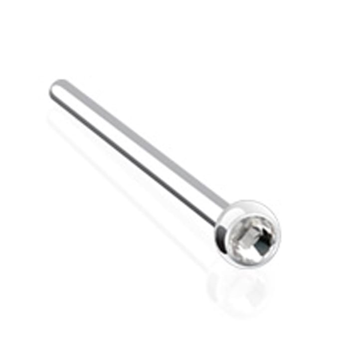 Neuspiercing steentje 0.8x12x2.2 - zilver - LMPiercings