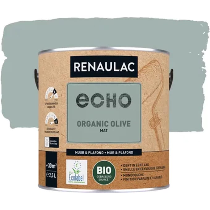 Renaulac Echo Muurverf - Mat - Saliegroen - 2,5l