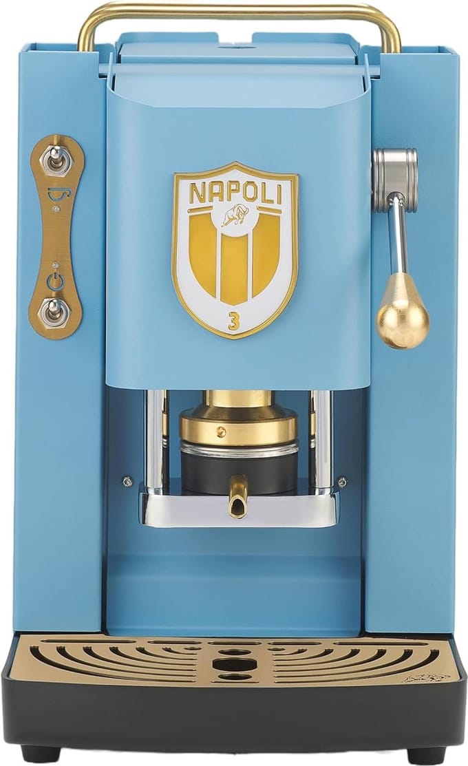 Elegante Koffiepads Machine 44mm Koperen Pers Turquoise
