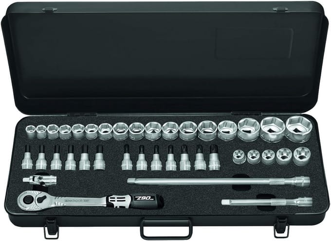 Dopsleutelset 6-kant 3/8 inch AVS - 10 delig