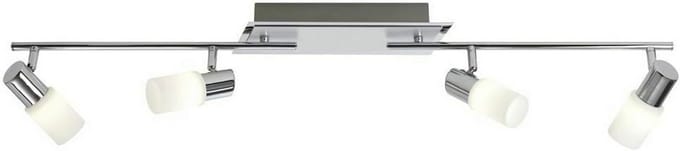 Verstelbare LED Balk met Geborsteld Aluminium en Wit Glas