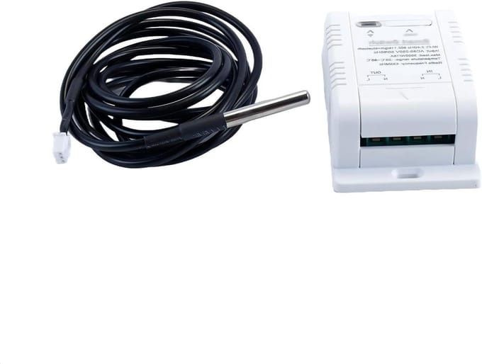 Slimme Temperatuursensor - WiFi Monitor - Energiebeheer - Waterdichte Sensor - 16A - Wit