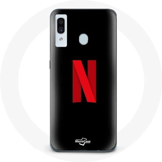 Coque - Netflix - Samsung Galaxy A30 - Souple - Protection - Rouge sur Noir noir