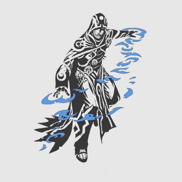Magic The Gathering Jace Character Art Dames T-shirt - Grijs - S