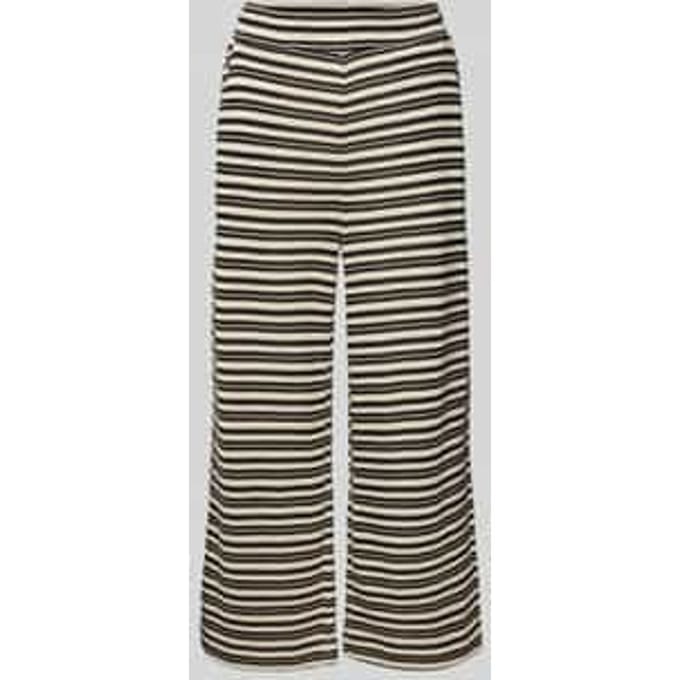 Gebreide broek met elastische band en steekzakken