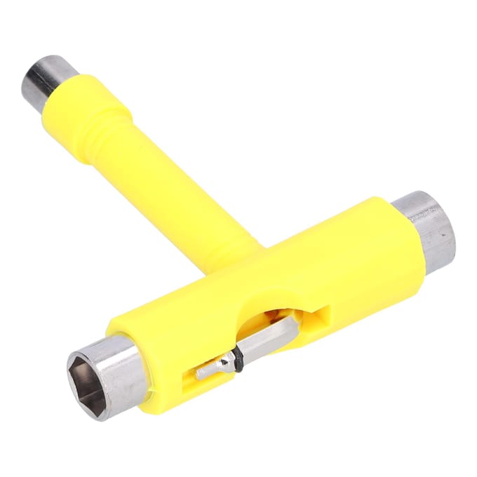 Skate Tool Multifunctioneel Draagbaar Skateboard T-Type Inbussleutel Set Bevestigingsmateriaal Geel yellow