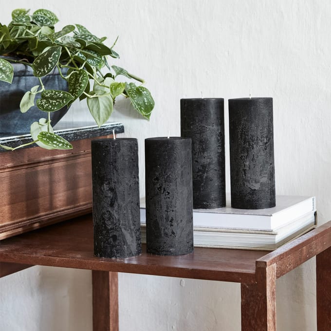 LOBERON Kaars set van 4 Homel antraciet