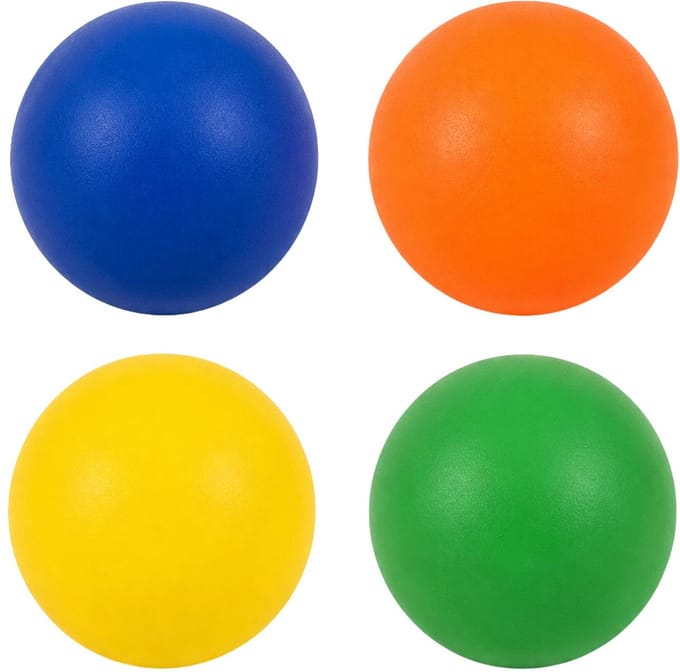 Beachballetjes - multi gekleurd - 40 mm - Set van 4x stuks - premium - strand