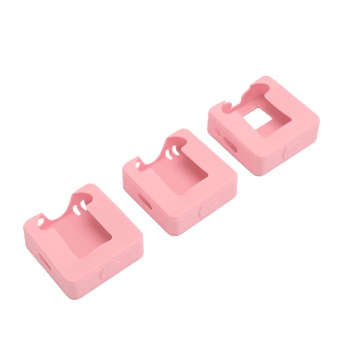 3 pièces Housse de Protection en Silicone Adaptée au Système de Microphone RODE Wireless Go II Housse de Protection Anti-Choc pour Micro rose
