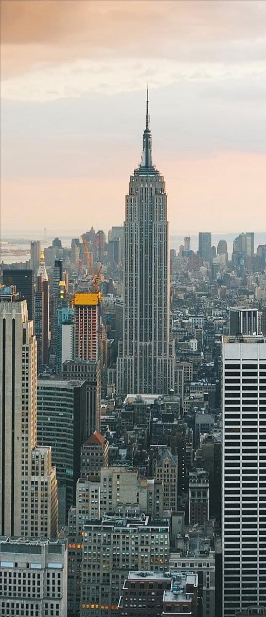 Deursticker Muursticker New York | Grijs | 91x211cm