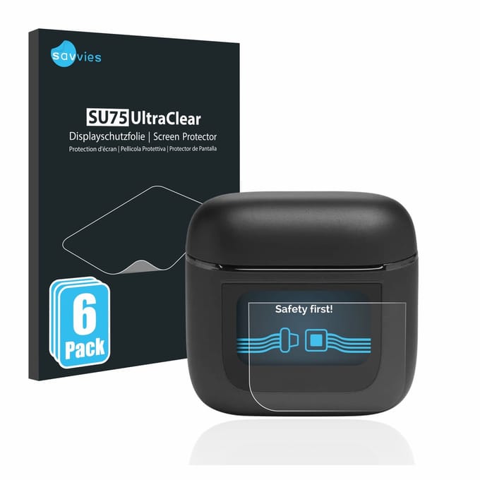 Savvies - Screenprotector voor JBL Tour Pro 2 - Folie Beschermfolie transparant 6 Stuks