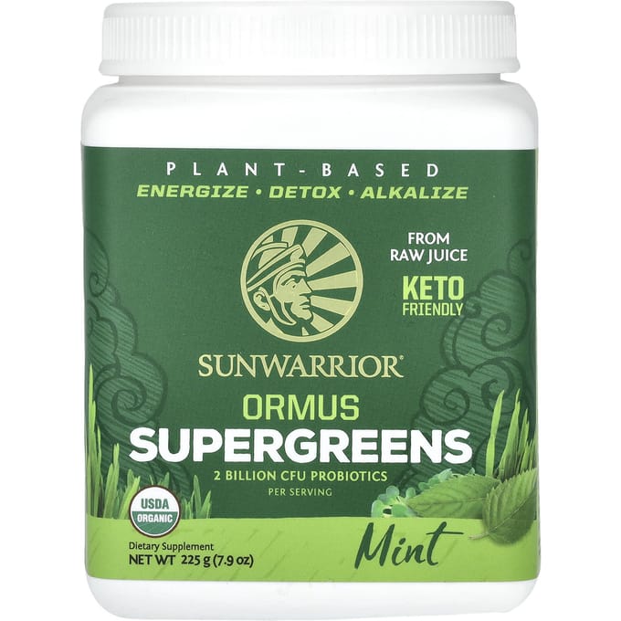 Sunwarrior, Ormus Supergreen, Menthe, 224 g (225g)