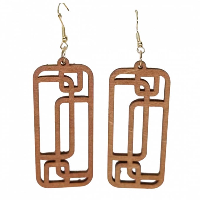 Oorbellen bruin zilver window