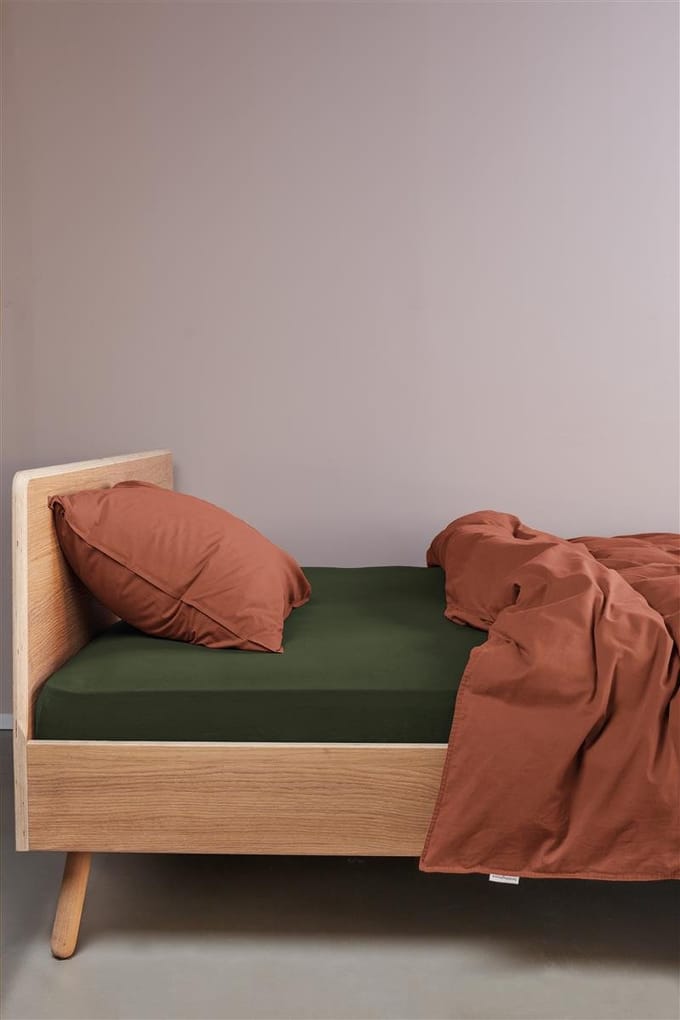 Beddinghouse - Jersey - Hoeslaken - 140x220 cm - Donker groen