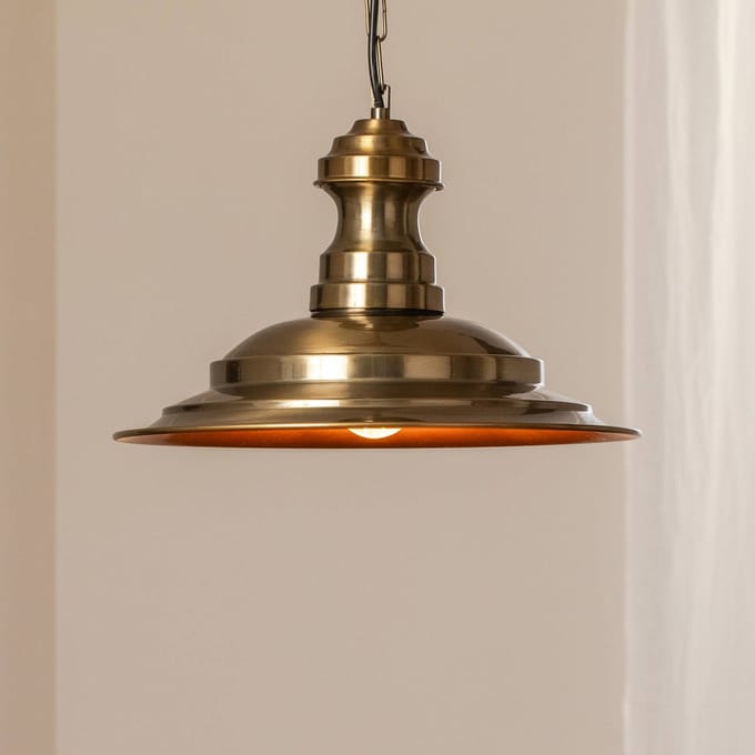 Opviq Hanglamp Sivani MR-637, antiek goud, metaal, Ø 39 cm