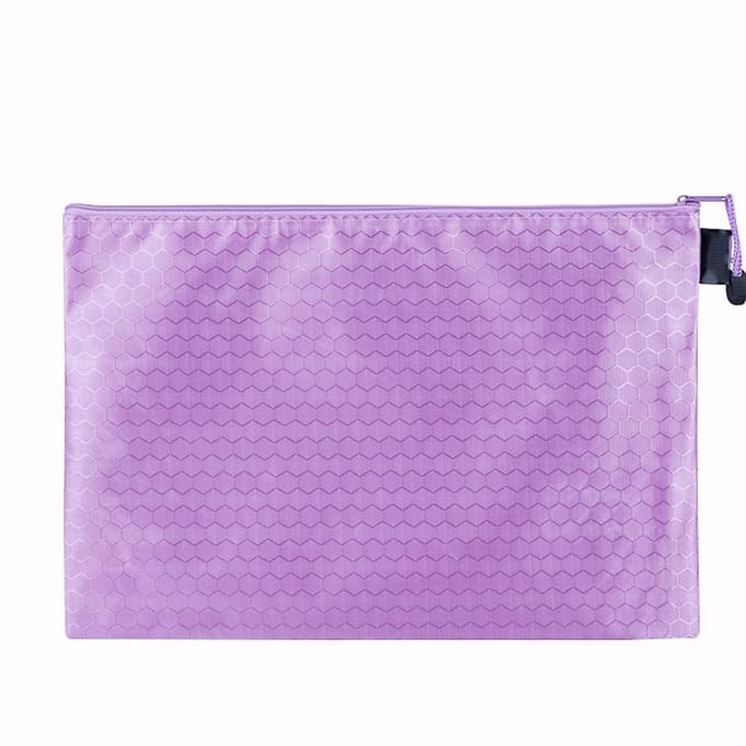 Allecto - Documentenmap - Waterdicht - Ritssluiting - Lila - Perfect voor documenten en cosmetica - A4 formaat - Ideaal voor school en reizen