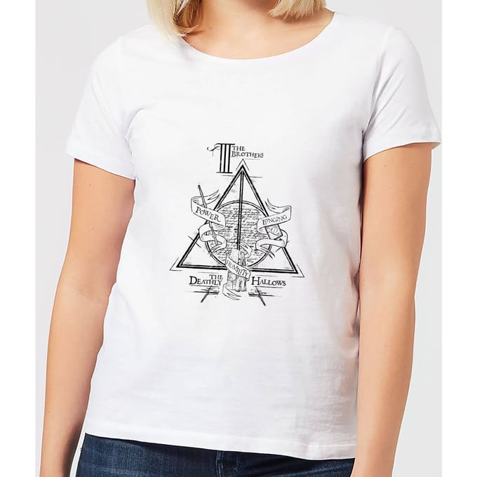 Harry Potter Three Dragons White dames t-shirt - Wit - M