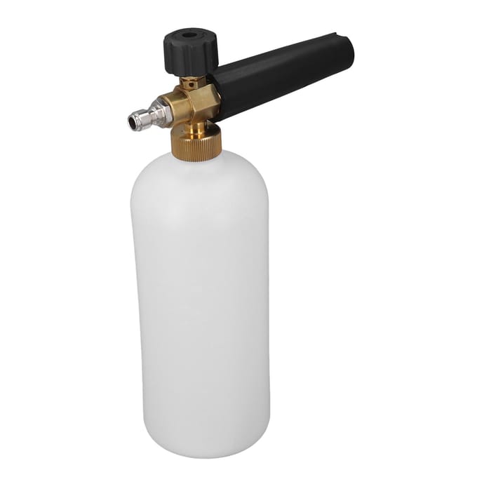 Hogedruk Schuimkan Maximum 4350PSI 14in NPT Snelkoppeling Instelbare Druk Autowasser white