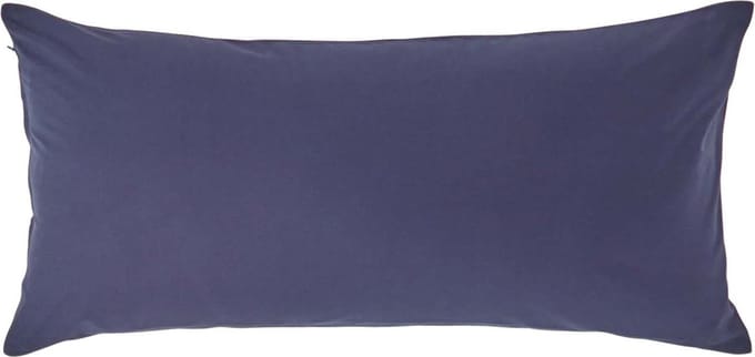 Homescapes Kussensloop 40x80 cm – Marineblauw – 100% Egyptisch Perkal Katoen – 200 TC
