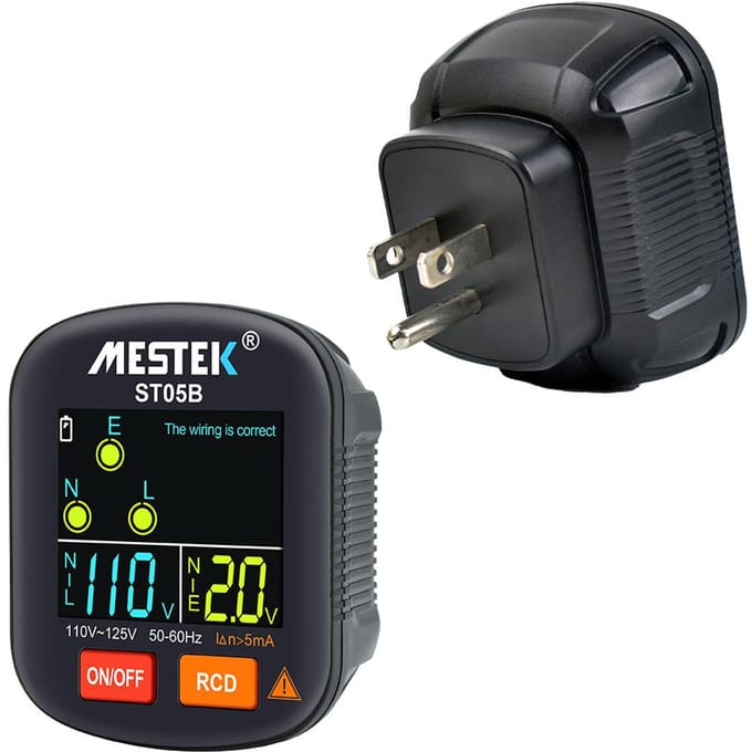 30-250V draagbare digitale stopcontacttester Detector RCD-spanningstester Grondpolariteit Fasecontrole US Plug