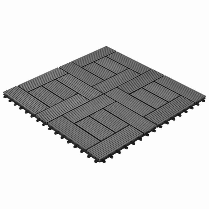 vidaXL - Terras - Tegel - 22 - st - Grijs - 30 - x - 30 - cm - WPC