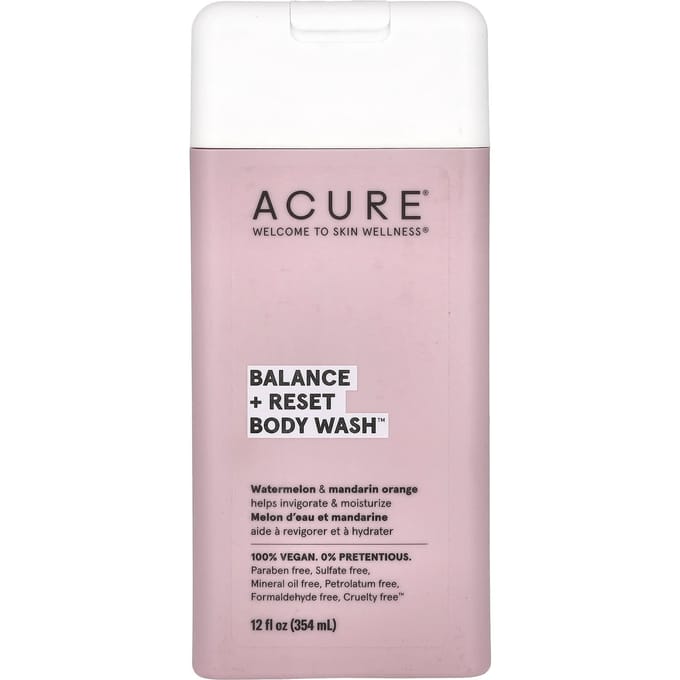ACURE, Body Wash, Balance + Reset, Watermelon & Mandarin Orange, 12 fl oz (354 ml) white