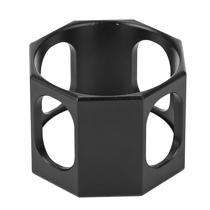 Biljartkrijthouder Magnetisch Aluminium Draagbaar Achtkant Poolkeu Krijthoesje met Sleutelhanger black