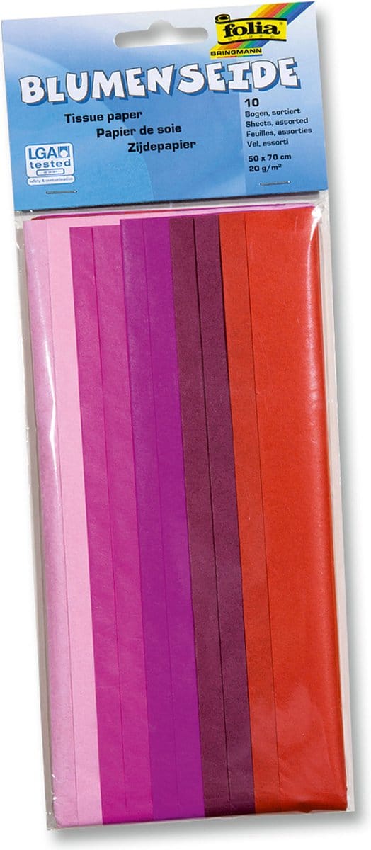 Folia Tissuepaper 20g/m2 50x70cm x10 Red
