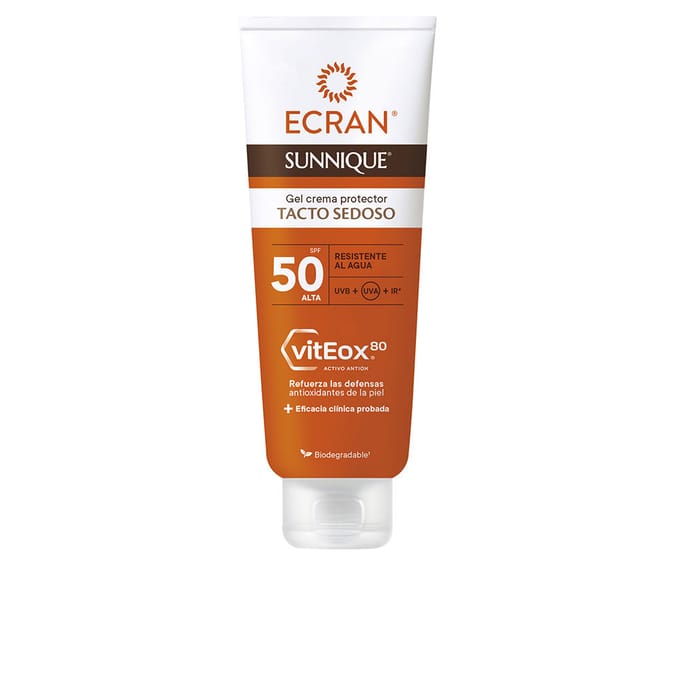 Ecran solaire - Ecran - Sunnique Silky Touch - Gel non gras - SPF 50 - 250 ml