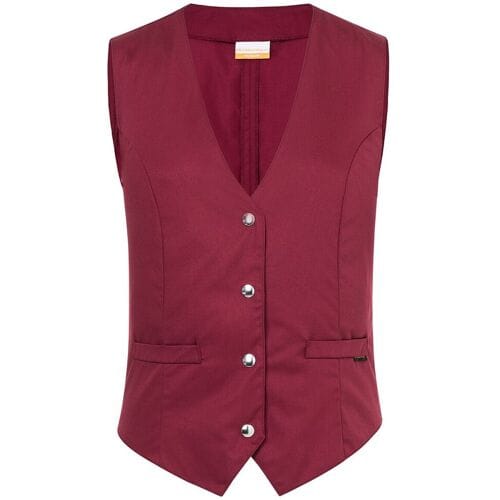(6 stuks) KARLOWSKY Dames Gilet Lena - Bordeaux - Maat: 42