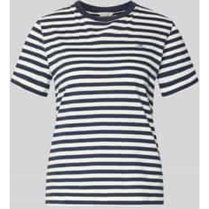 T-shirt met ronde hals en labelstitching