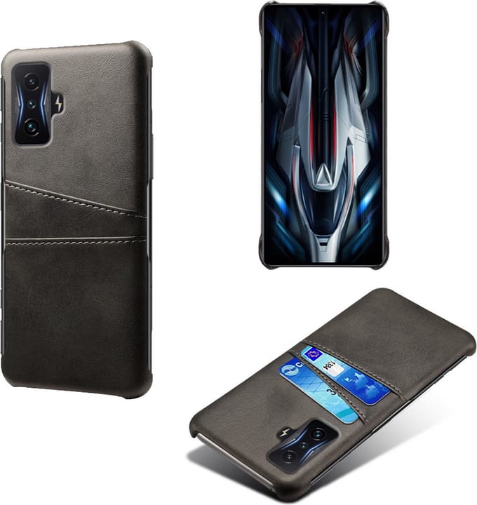 Backcover met Opbergvakjes + PMMA Screenprotector voor Xiaomi Poco F4 GT _ Zwart