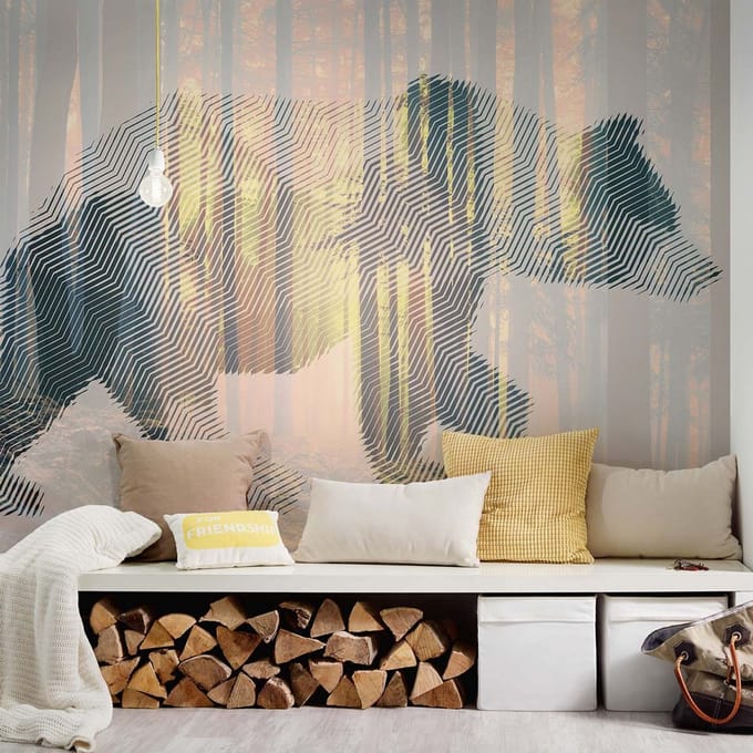 Fotobehang BearForest2 DD118115 A.S. Création Atelier 47 | Fotobehang