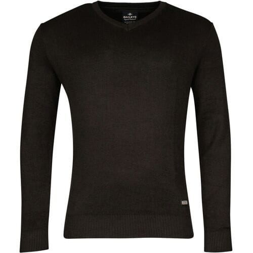 Baileys Trui Cotton V-Neck Allover 2-Tone Donker Groen / male