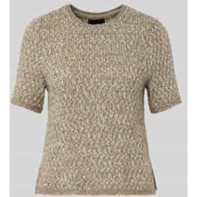 T-shirt van wolmix met pailletten