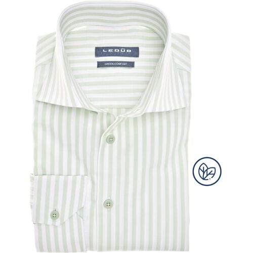 Ledûb Overhemd Nautical Blue Stripes Licht Groen / male