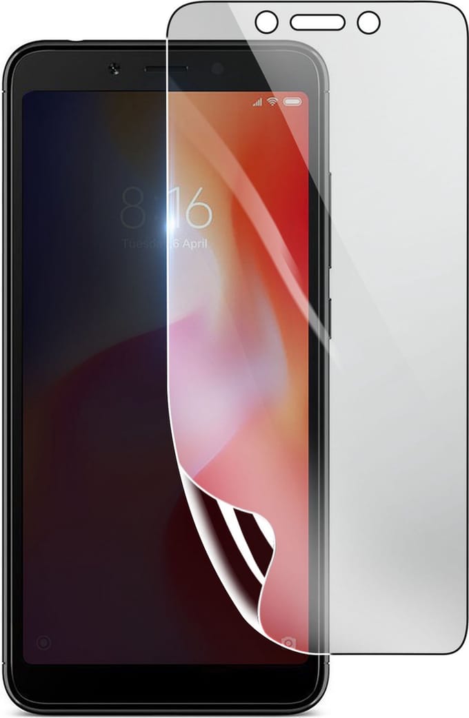 3mk, Geschikt voor Xiaomi Redmi 6, Schokbestendige Hydrogel Screenprotector, Transparant