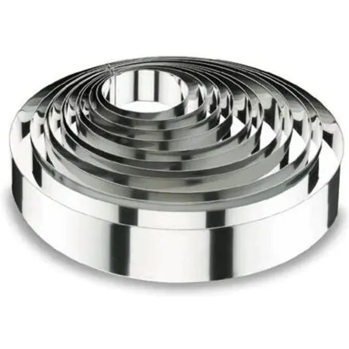 Ronde taartring Lacor 18/10 - 7,5x4 cm