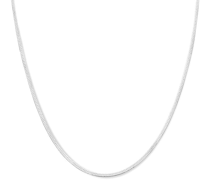 Zilver Gerhodineerde Collier plat 2 1333994