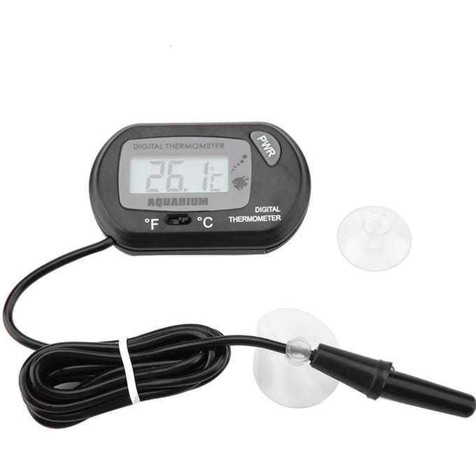 Kleine Digitale Aquarium Thermometer Temperatuur Meetapparaat Machine Zwart zwart