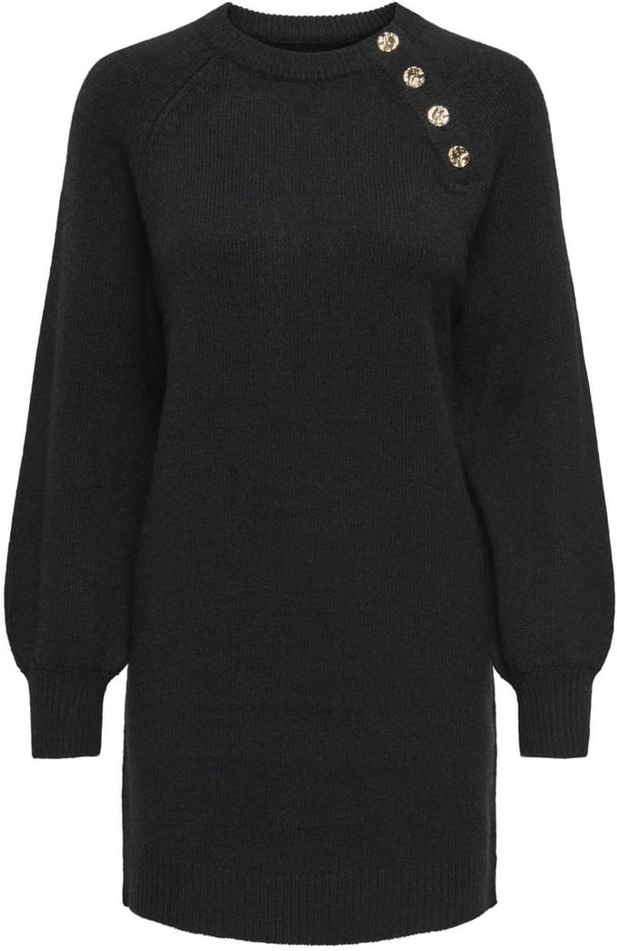 ONLY - ONLEMMA LIFE LS BUTTON ONEC DRESS CC KNT - Dames - Mini jurken