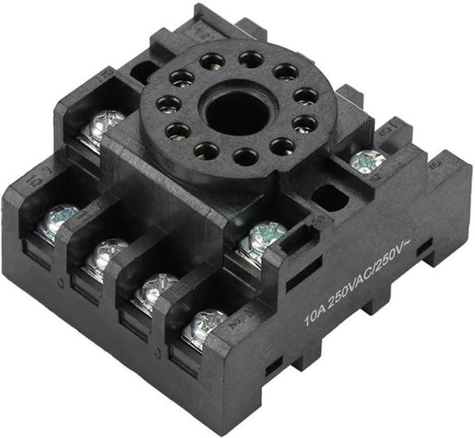 Dailygoody - 11 Pole Power Relay - Rail Mount - Hoogwaardige 8-pins